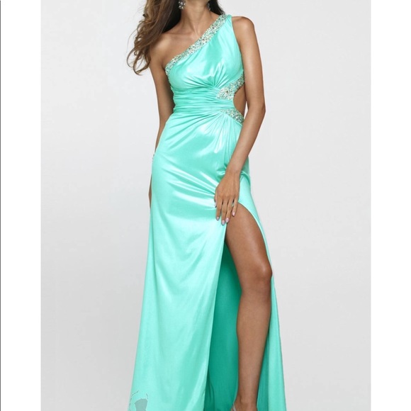 dolores gold dress westworld Aqua Blue Appliques Strapless A-Line Long Sheer Prom Dress